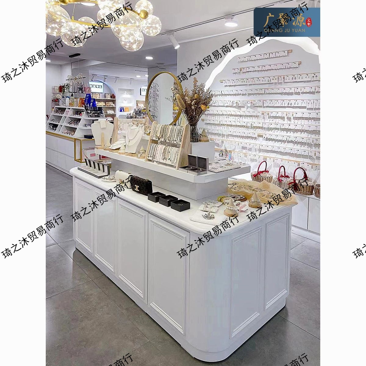 中岛展示台饰品中岛柜流水台女装店首饰鞋服装店展示柜珠宝产品柜