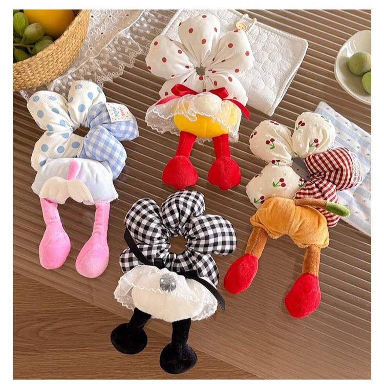 Culo lindo, punto de onda, flor, esponja, anillo para el cabello, bola femenina, corbata para el cabello, cuerda para el cabello, pies divertidos creativos, cuerda para el cabello, tocado