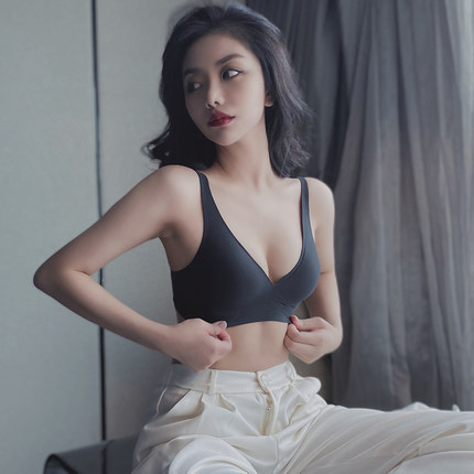 Ropa interior sin costuras de las mujeres pequeño pecho push up en forma de U belleza espalda Sujetador deportivo inalámbrico cómodo Delgado nuevo 5508 caliente