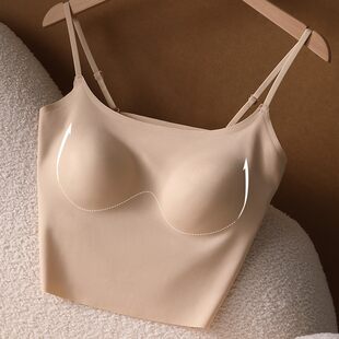 Foundation, wireless bra, top with cups, fitted straps, underwear, no trace, beautiful back