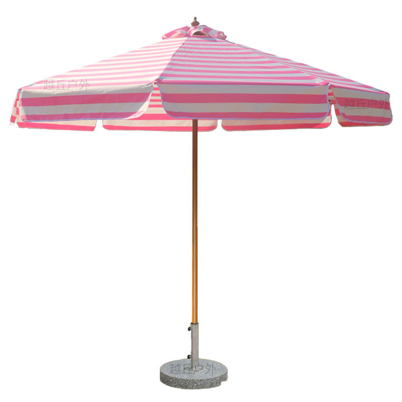 White aluminum pole-vertical edge [pink and white stripes]