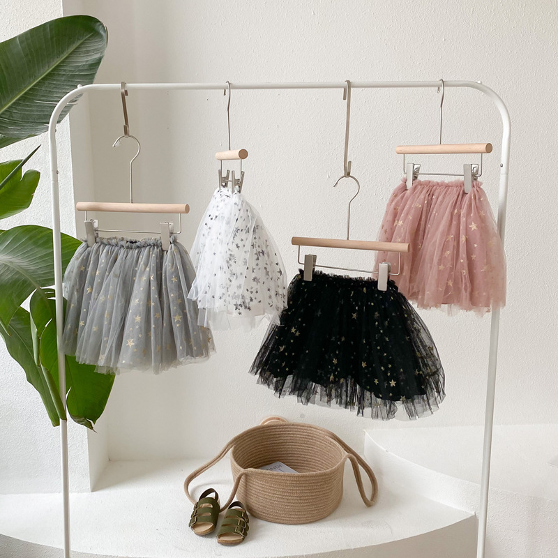 Dudu Cream Summer Girls Gauze Skirt Tutu Skirt Children Princess Skirt Half Skirt