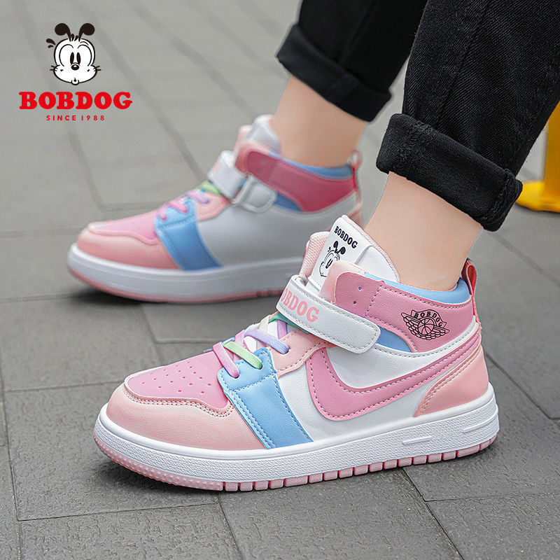 Babu Bean zapatos para niños otoño y invierno 2025 nuevo cuero impermeable zapatos de skate de alto rendimiento y zapatos deportivos de algodón para niños