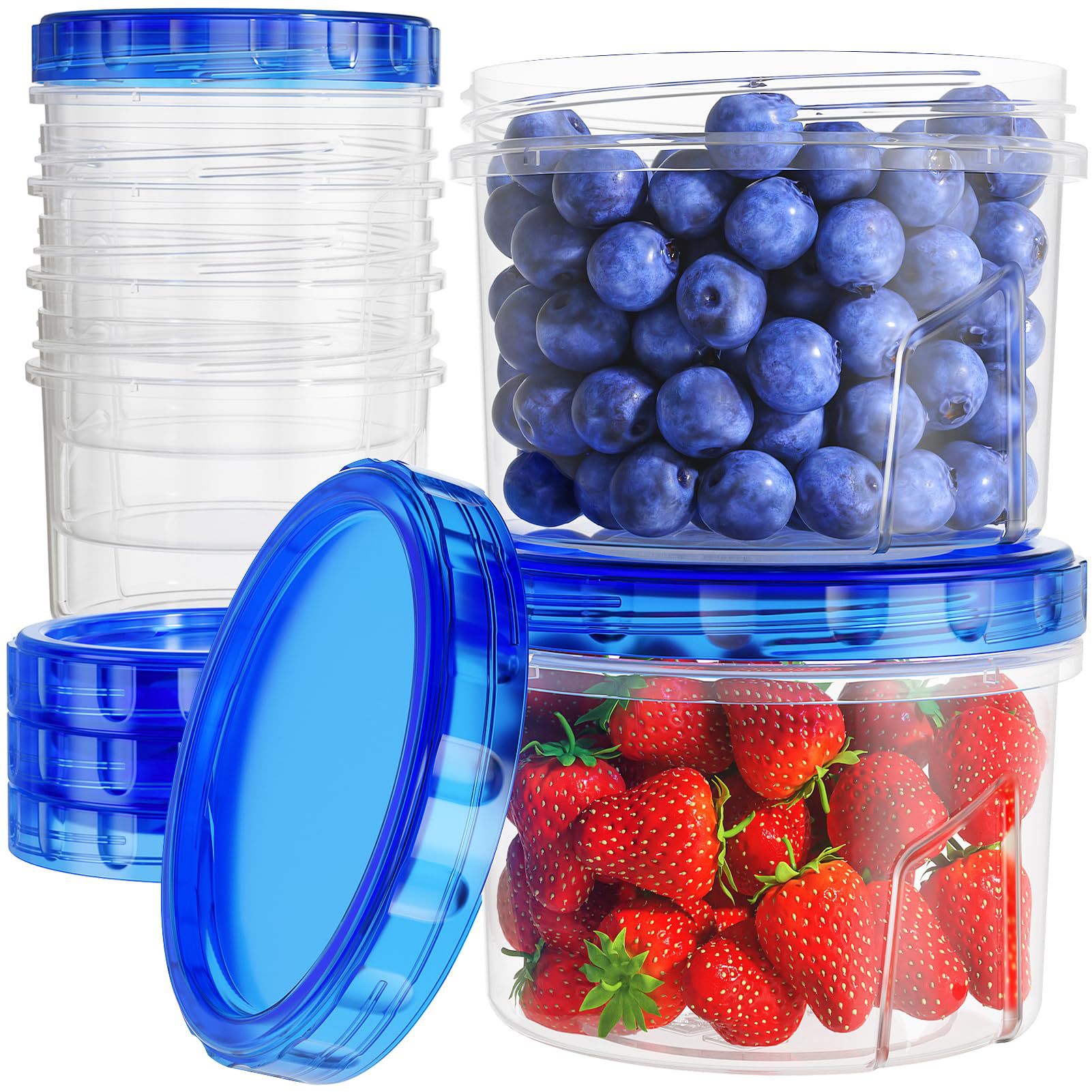 Cross-border popular plastic storage and preservation box, round takeout packaging container, kitchen vegetable and fruit storage box