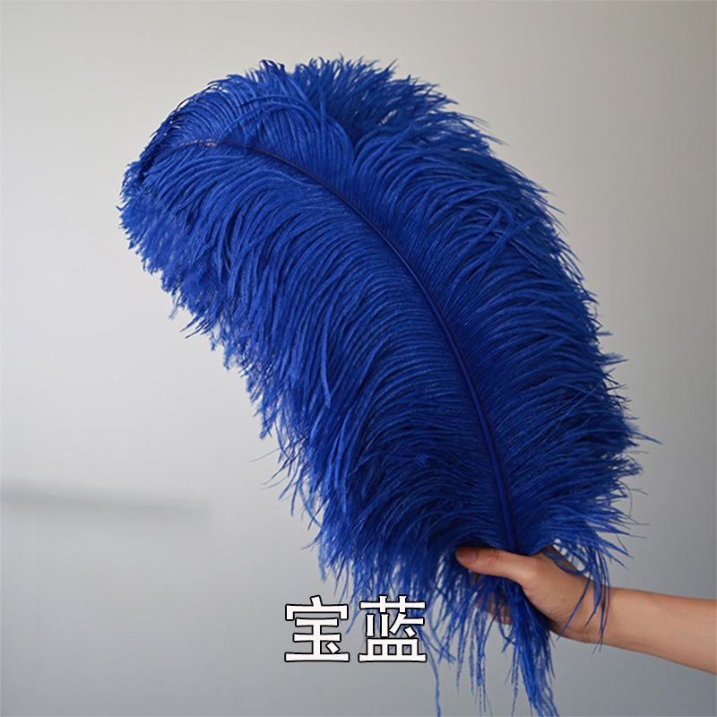 15 - 75cm al por mayor plumas de avestruz azul precioso boda de avestruz decoración de cabello guía de la mesa adornos de flores accesorios de fiesta