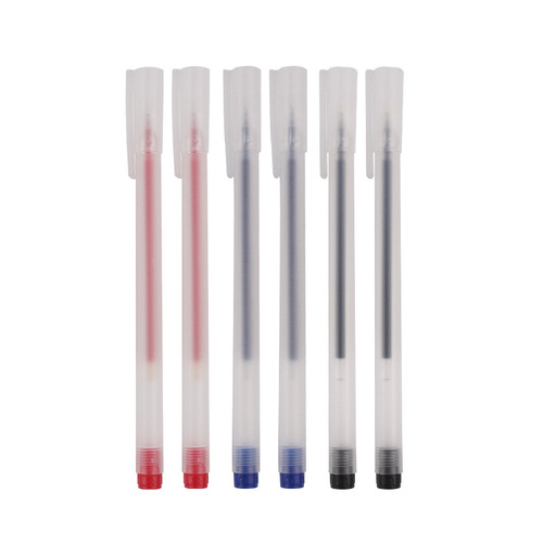ins unprinted frosted gel pen black 0.5mm student syringe brush question pen teacher office red pen