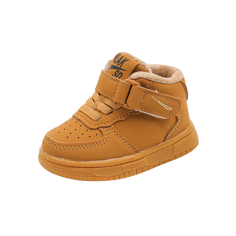 Zapatos deportivos para niños zapatos de skate de alto nivel para niños otoño y invierno zapatos blancos de algodón para niñas zapatos de baloncesto para niños coreanos zapatos de algodón