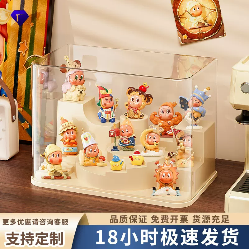 多功能盲盒展示架收纳透明手办玩具积木展示柜泡泡玛特塑料展示盒