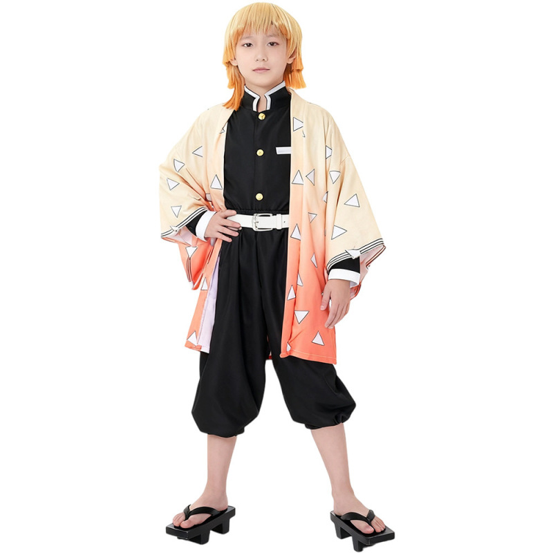 鬼灭之刃炭治郎弥豆子我妻善逸富冈义勇儿童万圣节cosplay服|undefined