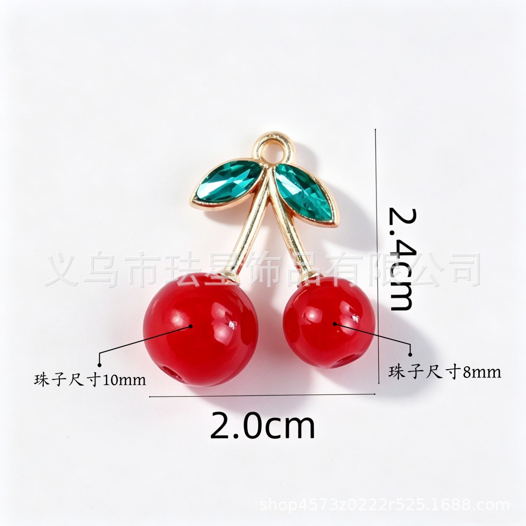 Colgante de frutas de aleación con gota de aceite, DIY pulseras y pendientes image 70