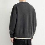 2026年秋季圆领长袖宽松型青少年腈纶针织衫透气罗纹底摆运动风格，男装针织衫/毛衣，星座614