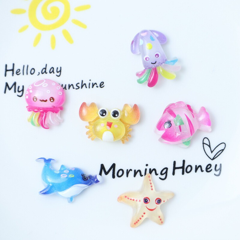 Cross-Border Simulated Luminous Ocean Octopus Starfish Animal Mermaid Cartoon Resin Desktop DIY Decoration Accessories F9 Cross-Border Simulated Luminous Ocean Octopus Starfish Animal Mermaid Cartoon Resin Desktop DIY Decoration Accessories F9