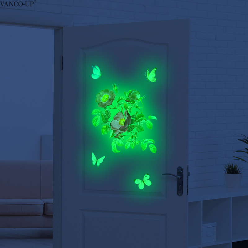 Ycg20392 Green Luminous Flower Butterfly Wall Sticker Living Room Bedroom Door Refrigerator Sticker Home Decoration Self-Adhesive Wall Sticker Ycg20392 Green Luminous Flower Butterfly Wall Sticker Living Room Bedroom Door Refrigerator Sticker Home Decoration Self-Adhesive Wall Sticker