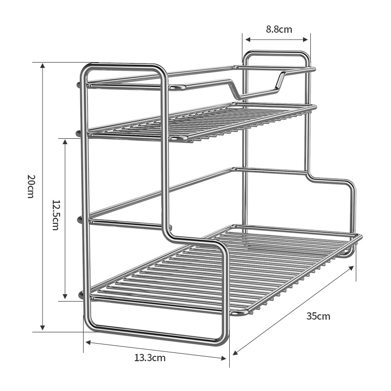 ステンレス浴室収納棚穴なしトイレ収納棚多機能寝室キッチンデスクトップ収納棚