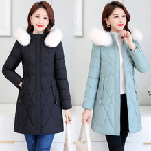 棉服女2022冬季新款女士韓版寬松中長款時尚保暖羽絨棉衣棉襖外套