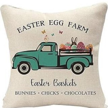 Funda de Almohada de Pascua 2023, Superventas Transfronterizas, Diseño de Conejo en Lino, para Sala de Estar, Dormitorio, Cojín de Sofá image 5