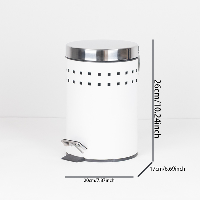 Baño pequeño de 3L para el hogar, bote de basura abatible con pedal, cubo sanitario al por mayor con tapa, cubo doble con manija