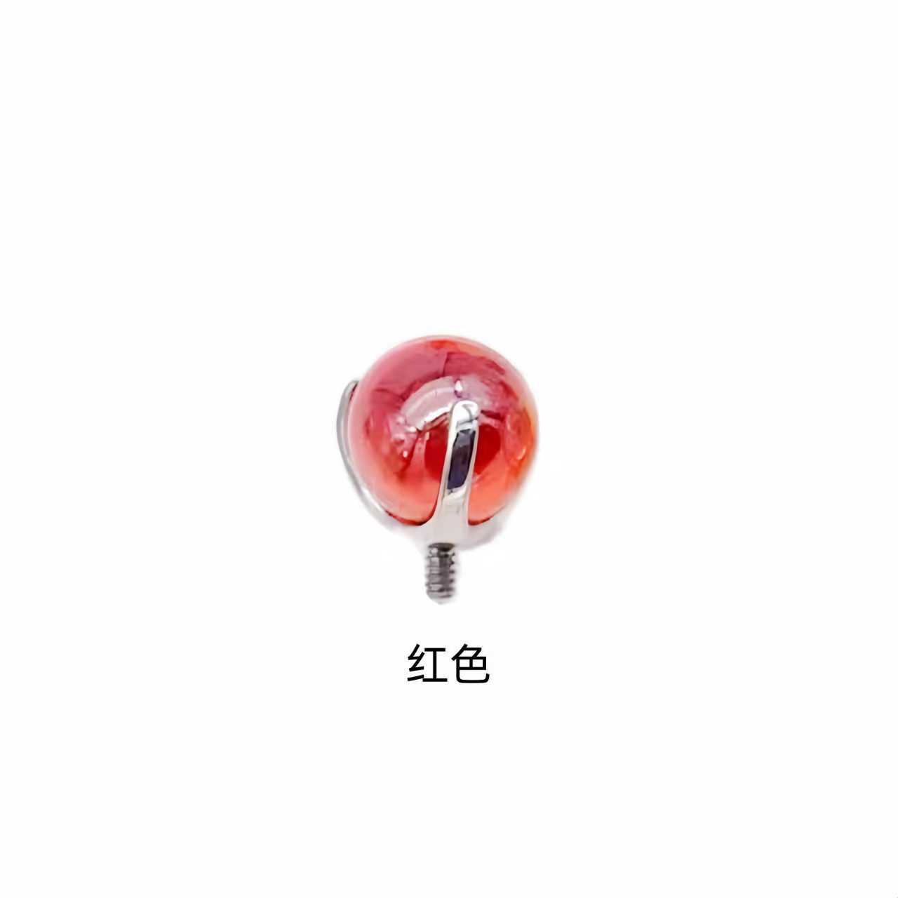 F136 Titanium Three-Claw Claw Set Zircon Ball Ear Bone Nail Tongue Nail G23 Titanium Alloy Piercing Jewelry Lip Nail Accessories detail image 7