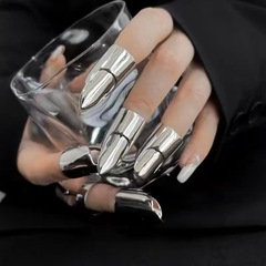 単一の長い爪の指輪のファラオのinsは甲の保護カバーのパンクの開口部の小さい大衆のネイルの指輪を身につけます。