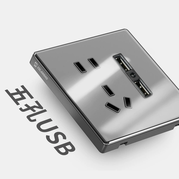 Five -hole dual USB socket