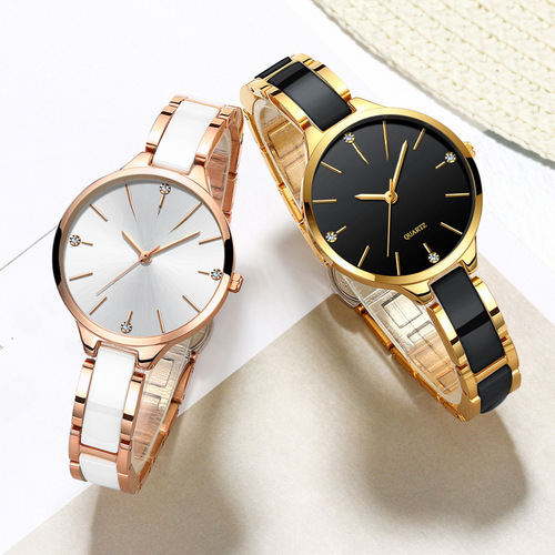 NIBOSI New European & American Style Simple Fashion Women's Watch – Cross-Border Rhinestone Ceramic Waterproof Quartz Ladies' Timepiece