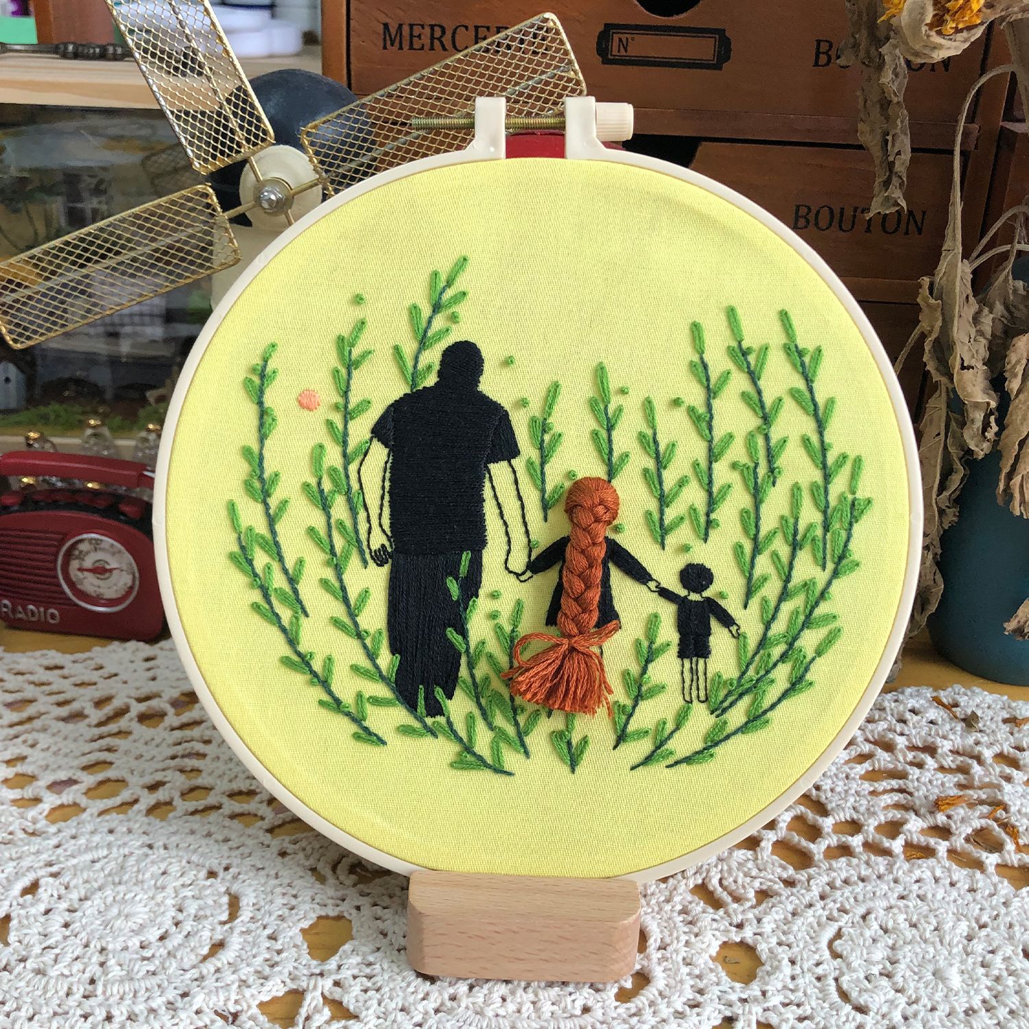 Nuevo regalo del Día del Padre bordado DIY hecha a mano nuevo material kit de productos semiacabados en stock de tela principiante