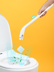 Japanese disposable toilet brush set replacement head long handle household bathroom toilet no dead corner cleaning artifact