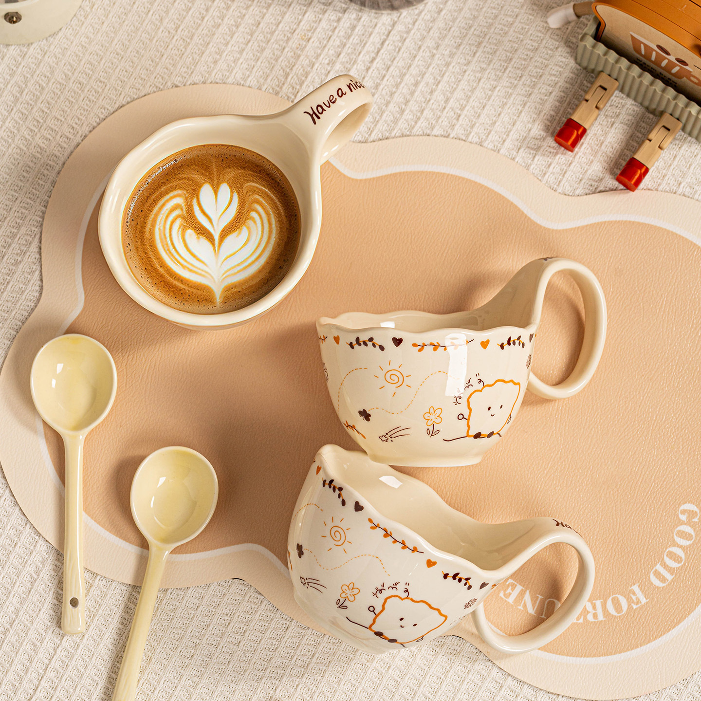 Ins taza de cerámica floral de aire crema regales de cumpleaños para chicas pintadas a mano en casa taza creativa de alto valor