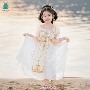 2024 summer original Chinese style Hanfu girls national style children's skirt kindergarten costume baby dress wholesale