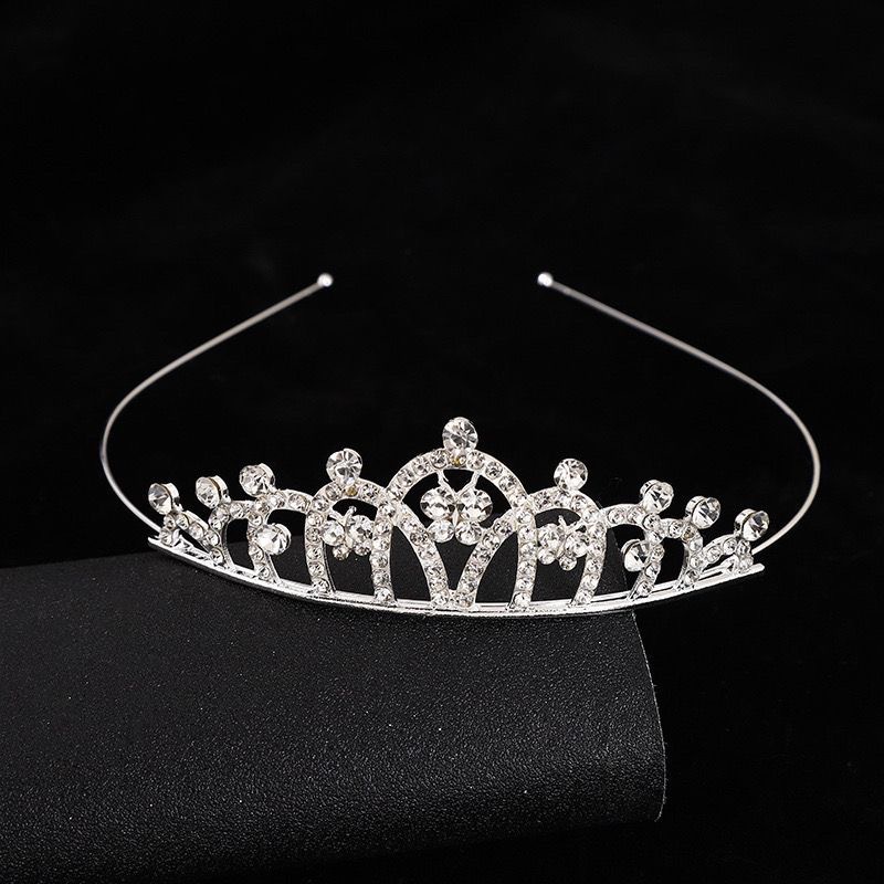 Corona transfronteriza cabeza de cumpleaños para niños joyas de cabello de fiesta joyas de boda flor princesa diamante cabeza de aro
