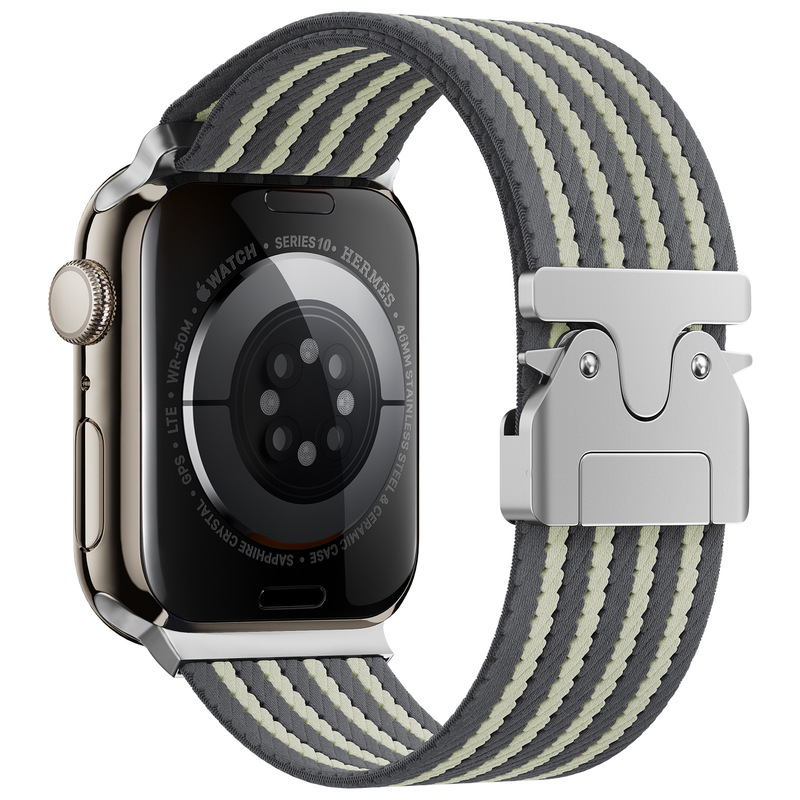 适用苹果applewatchS10降落伞扣条纹iwatch8/9/10智能手表带腕带|undefined