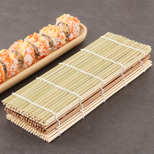 Manufacturer wholesale cross-border green leather sushi rolls sushi tool set seaweed rice mold bamboo sushi curtain