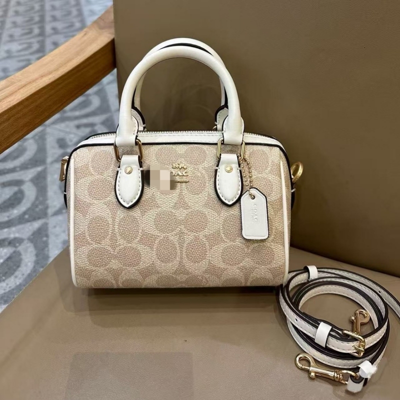 2025 New Style Vintage Monogram Mini Boston Women's Bag Fashion Single Shoulder Crossbody Handheld Pillow Bag