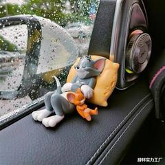 摆件猫和老鼠桌面汽车摆件可爱装饰品内玩偶杰瑞卡通车汤姆包邮