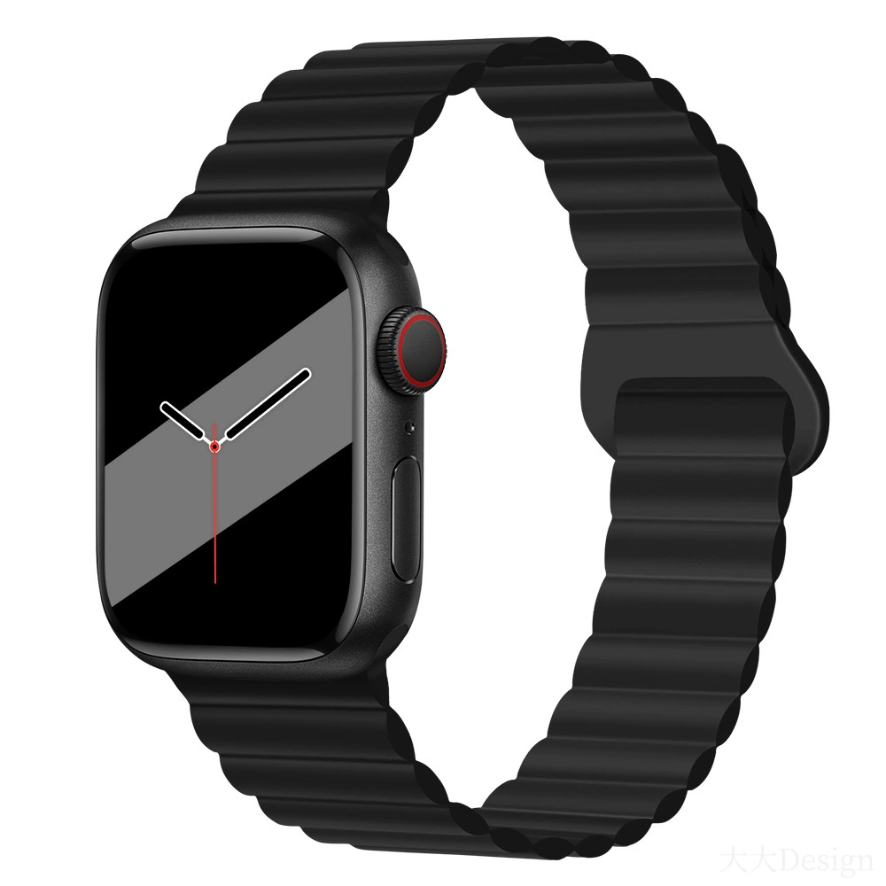 Силиконовый магнитный ремешок для Apple Watch iWatch 10/AppleWatch 9, двухцветный, размеры 38/40/41 & 42/44/45/49 мм