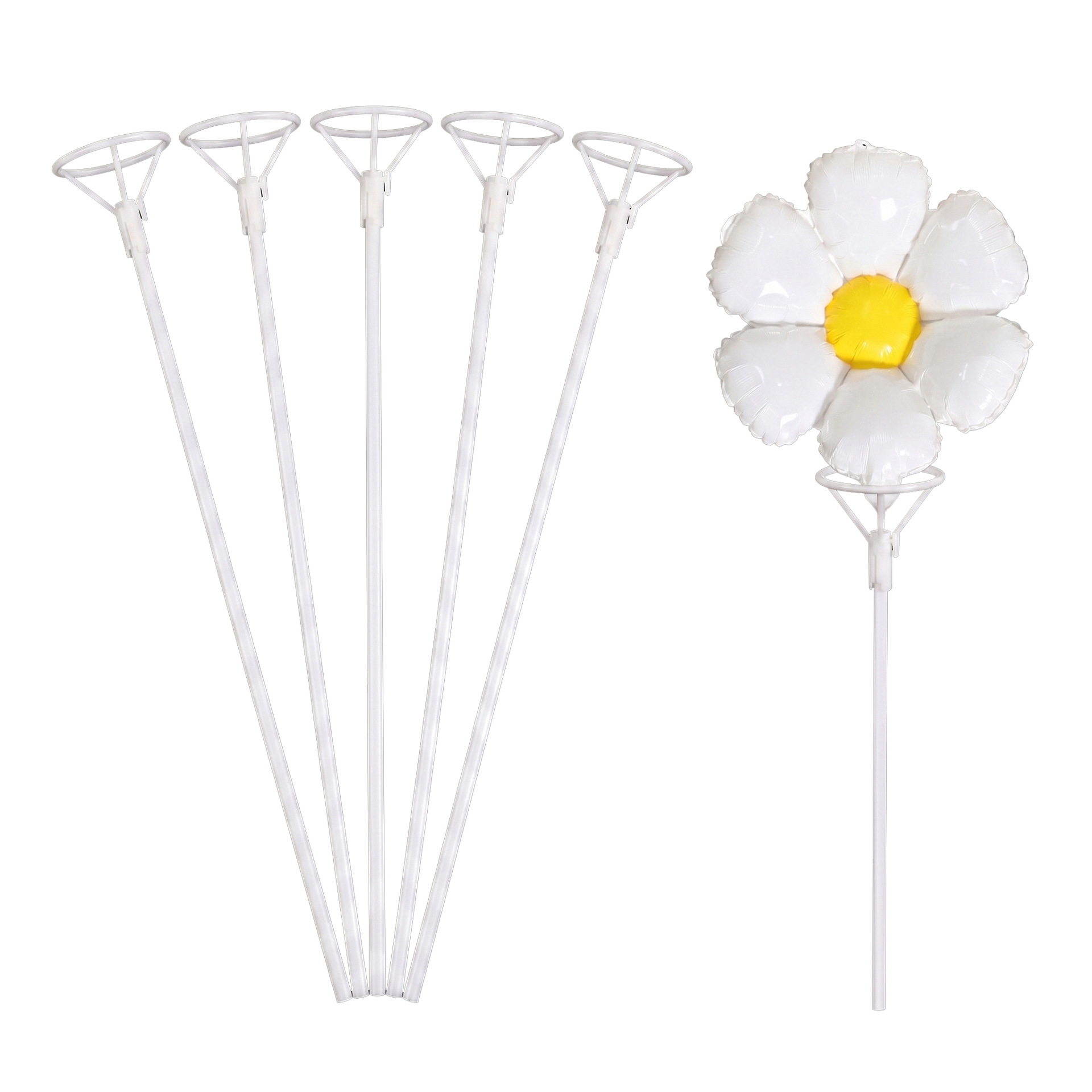 Fábrica directa de 40cm globo de película de aluminio especial barra de tracción espesa soporte de mano globo de película de aluminio barra de tracción de mano
