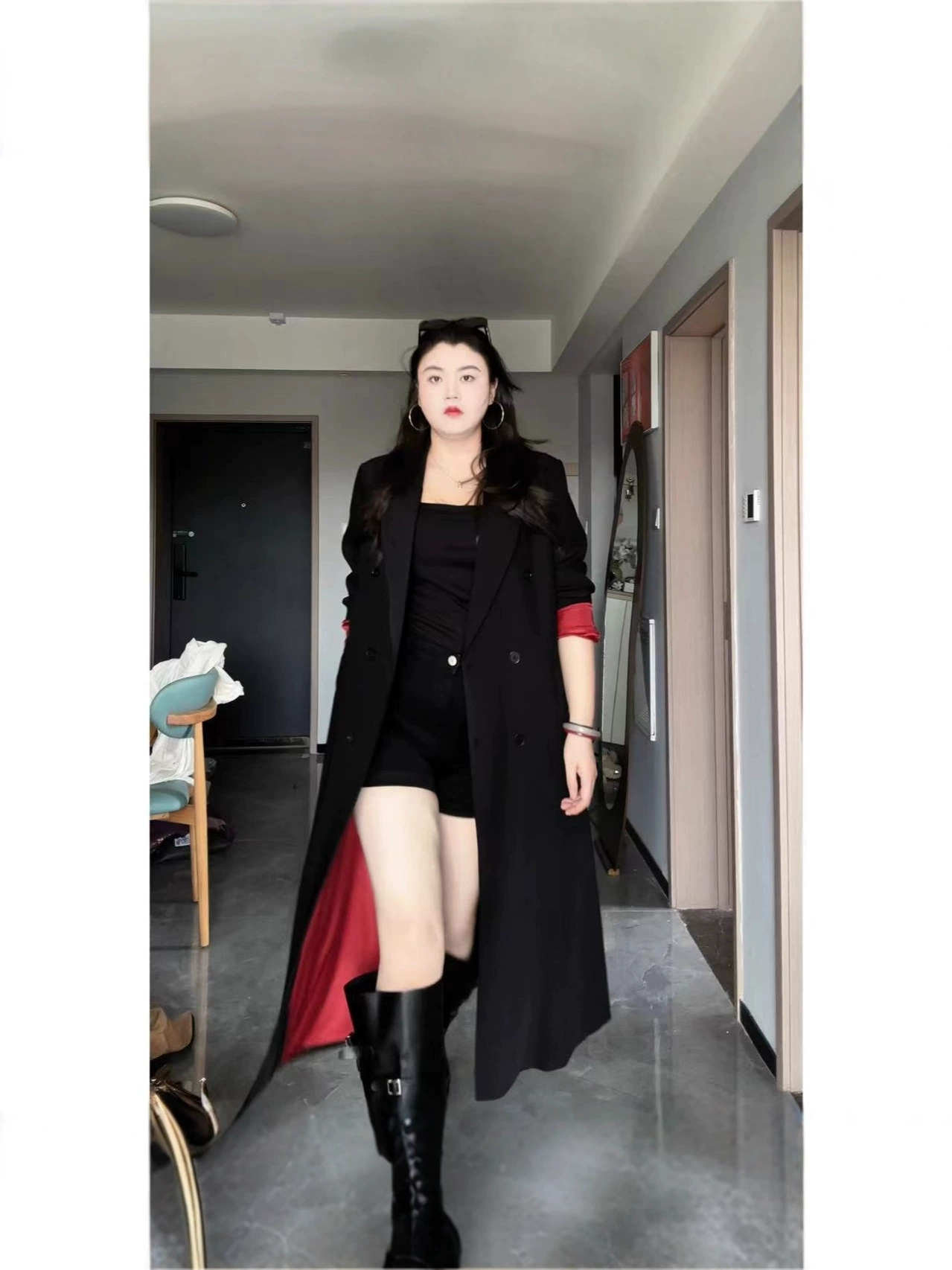 Winter long suit, trench coat, jacket, plus size