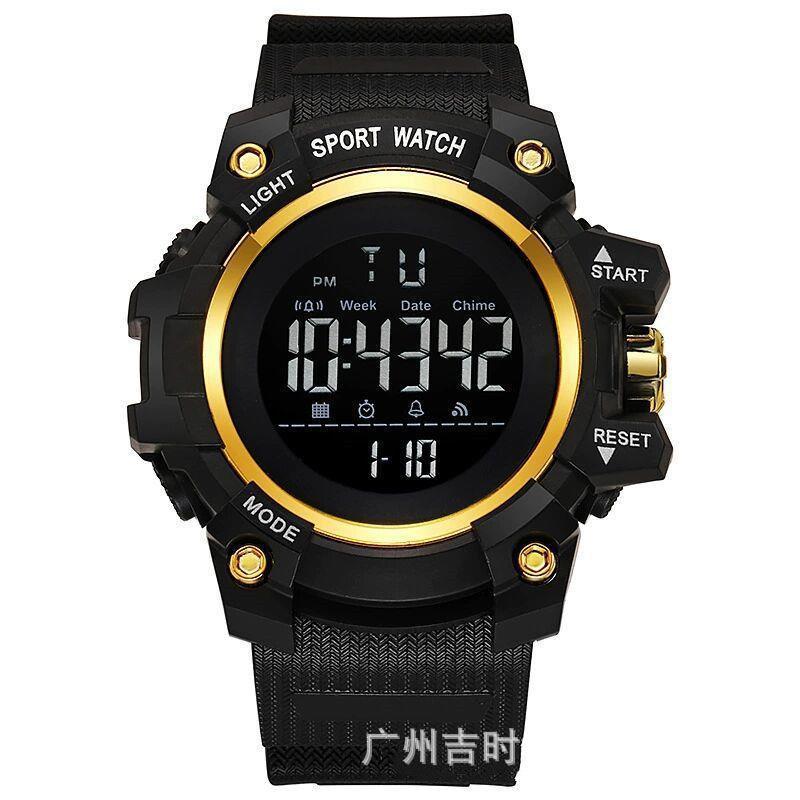 Nuevos hombres multi-funcional impermeable deportes reloj electrónico masculino estudiante de secundaria reloj montañismo al aire libre reloj de Dial grande
