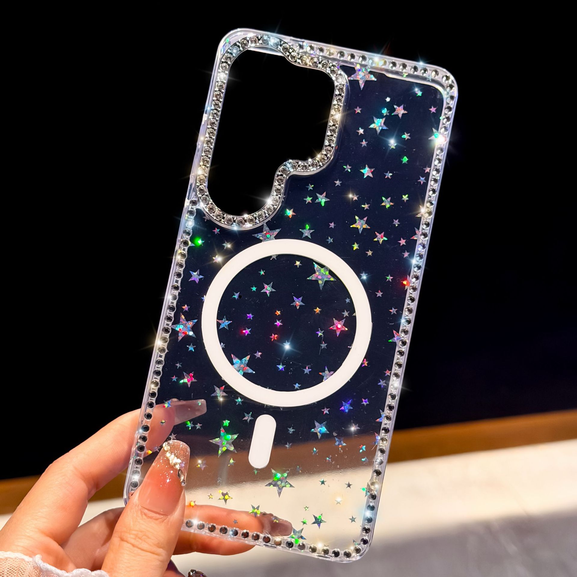 适用三星S26ultra手机壳N52高斯磁吸s25plus奢华闪钻爱心S24跨境 - 10
