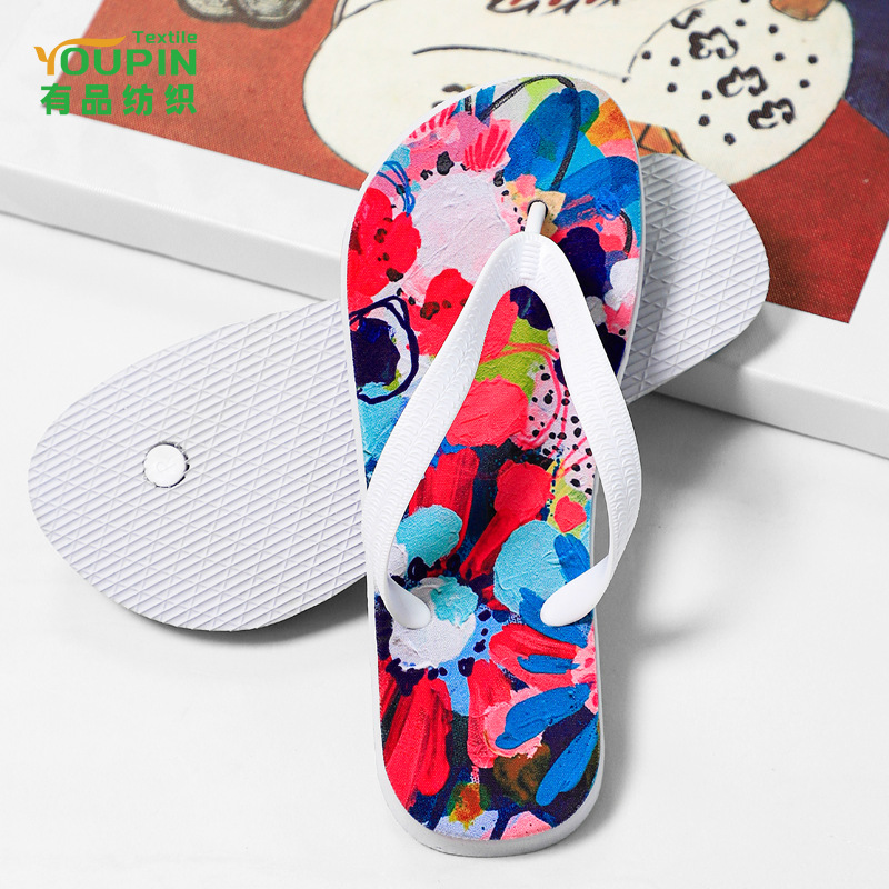 Venta caliente transfronteriza playa en blanco chanclas de transferencia de calor goma blanca tabla de cortar diy zapatillas creativas zapatillas de pareja