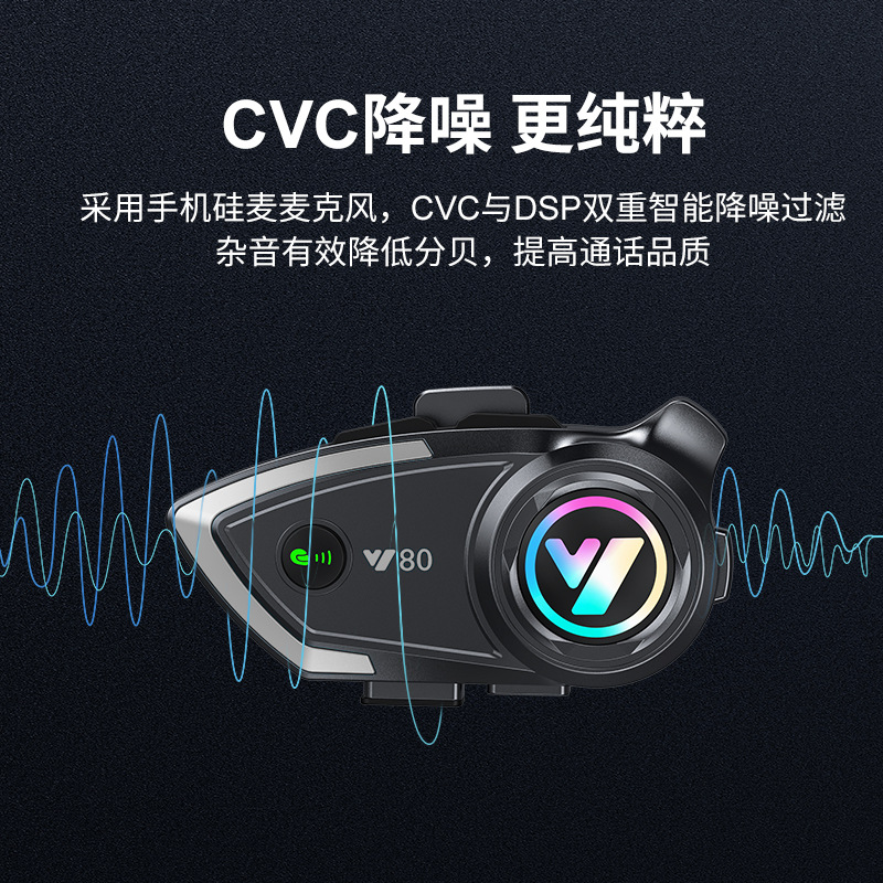 Y80 casco auricular Bluetooth EQ efecto de sonido subwoofer impermeable a prueba de polvo casco de la motocicleta auriculares Fuente de fábrica