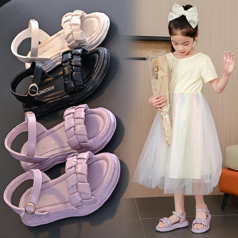 Children's Shoes Sports Sandals 2024 New Summer Summer Sandals for Girls Big Kids Small Kids Soft Sole