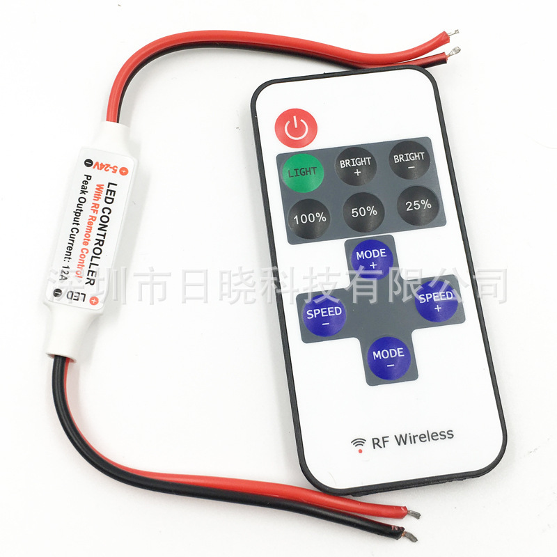 Single Color Light Strip 12V Rf Controller 24V Dimmer Radio Frequency Remote Control Led 5V Wireless Radio Frequency Remote Control