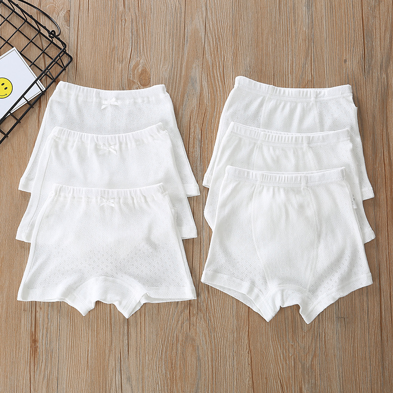 Distribution and Delivery of Four-Season Mesh Hollow White Cotton Children's Men's and Women's Boxer Briefs, Bottoming Underwear, Briefs, Bread Pants