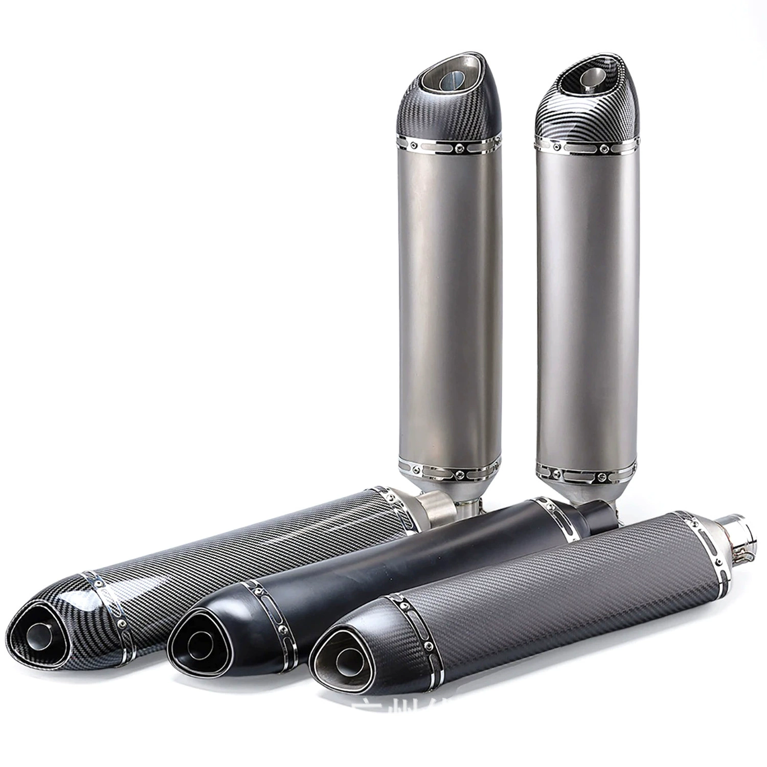 Модификация мотоцикла Yoshi Village выхлопная труба с частичным треугольным углеродным волокном хвостовой части Huanglong 600/Z250/Z650