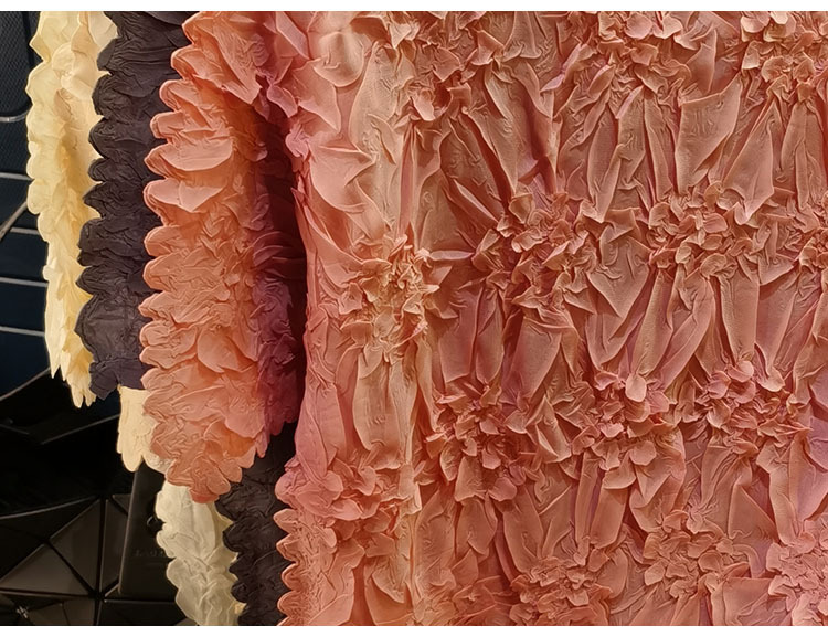 Áo thun nữ tay ngắn cổ tròn chất liệu cotton dập nổi hoa văn nổi cao cấp — Màu đen, Màu đào, Màu trắng, Màu xám chi tiết 32