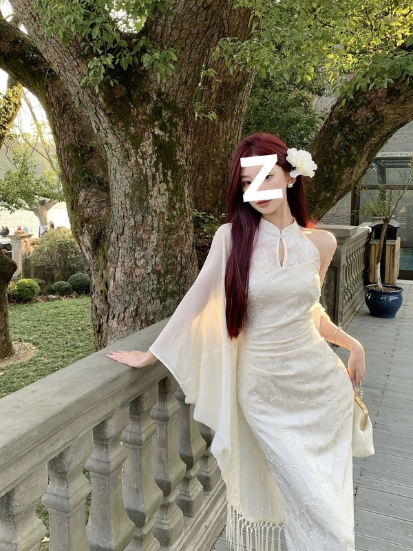 2025新款春秋款新中式连衣裙女春季清冷感复古改良旗袍气质长裙|undefined