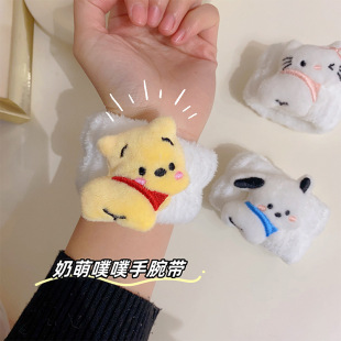Cute bear face washing wrist strap waterproof and moisture-proof wrist strap for face washing hair band bib face washing artifact