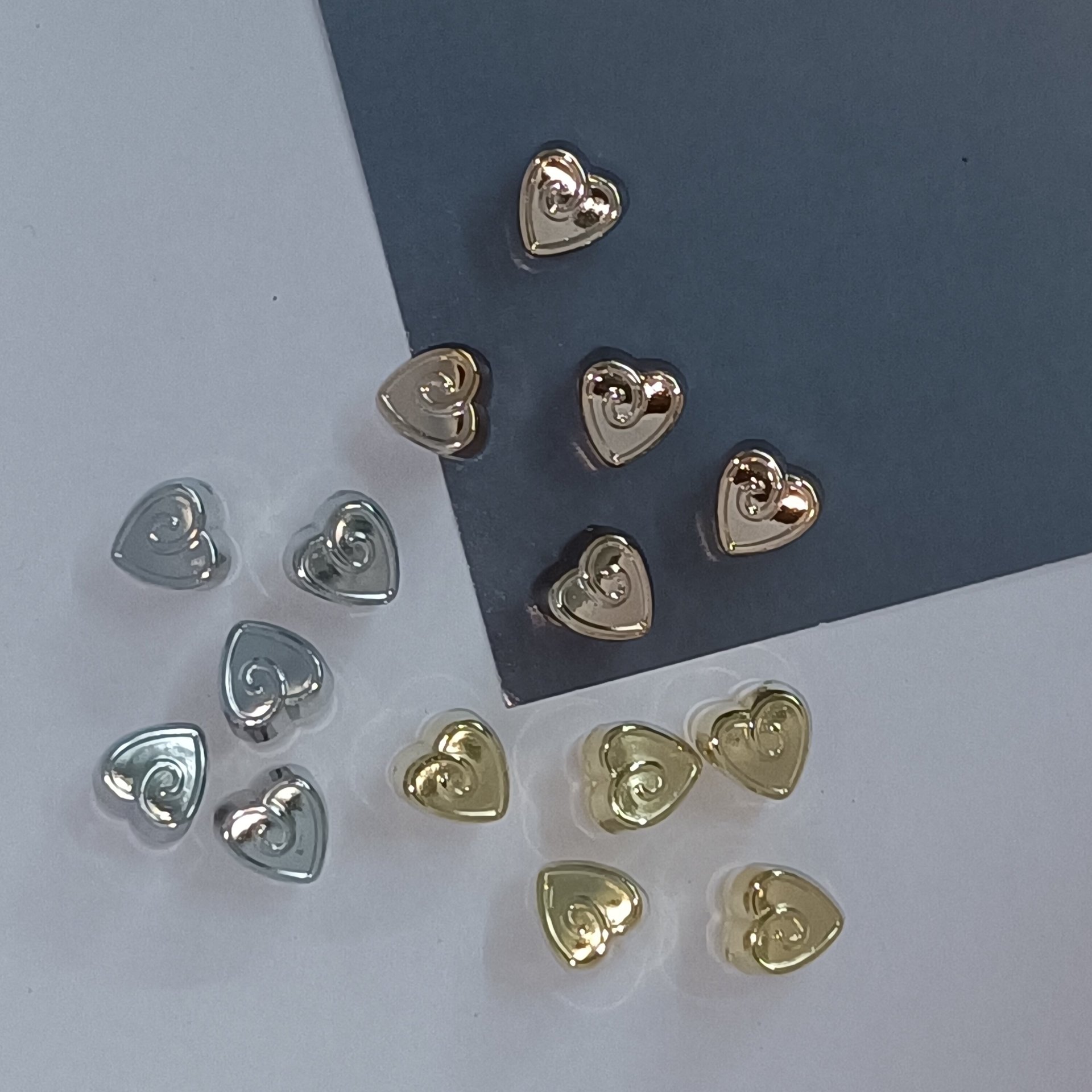 潘家多拉CCB大孔爱心花纹DIY配件白K kc uv珠串珠手链饰品6085详情7