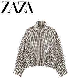 ZAZA 自制欧美风 批发女装 时尚百搭格子飞行员夹克外套3046211